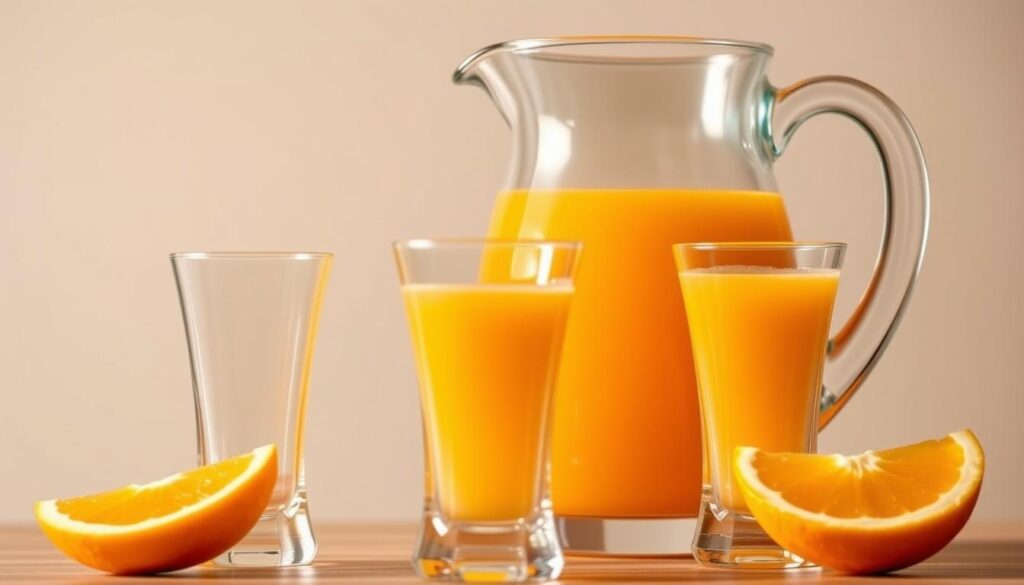 orange juice glassware