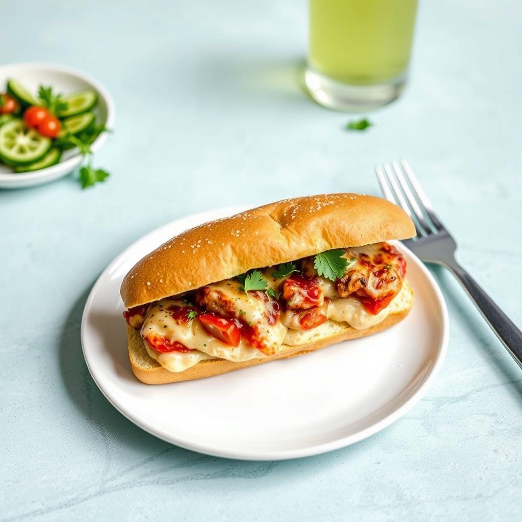 Gluten-free chicken parm sandwich on gluten-free bread Gluten-free chicken parm sandwich on gluten-free bread