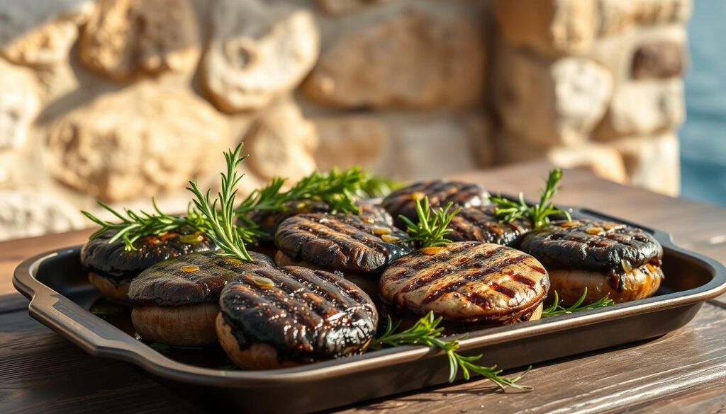 Mediterranean Grilled Portobello Mushrooms