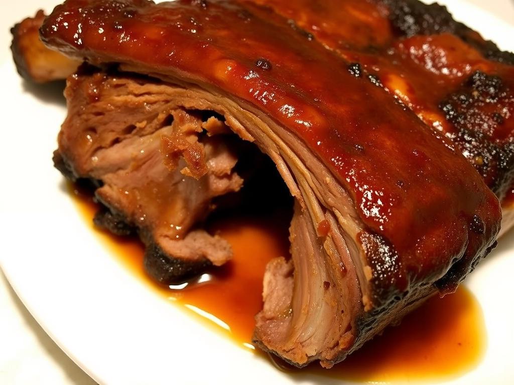 Slow-cooked beef short ribs on a plate for carnivore diet dinner