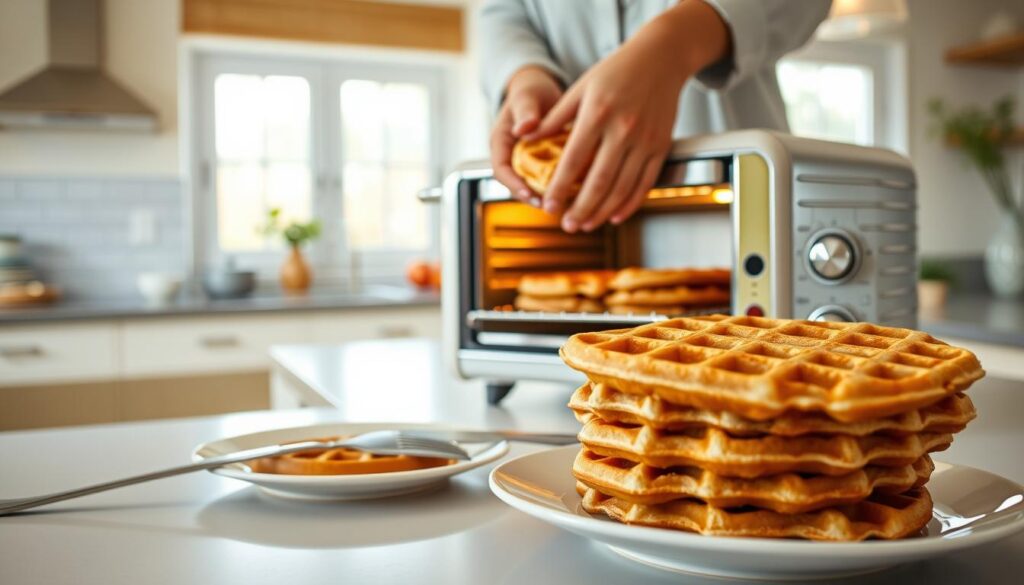 reheating waffles