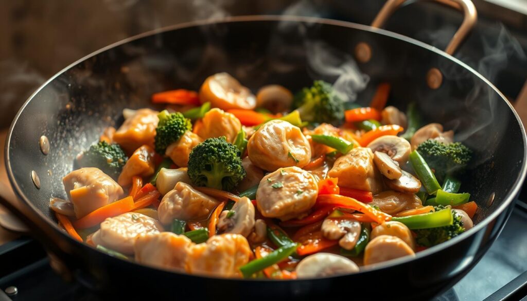 chicken and vegetable stir-fry