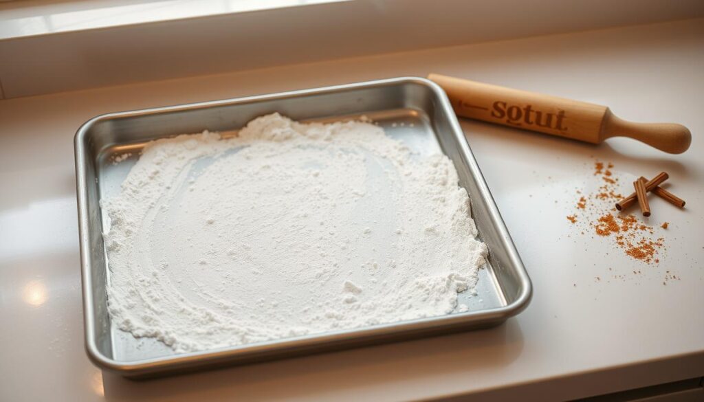 Preparing Baking Sheet for Christmas Crack