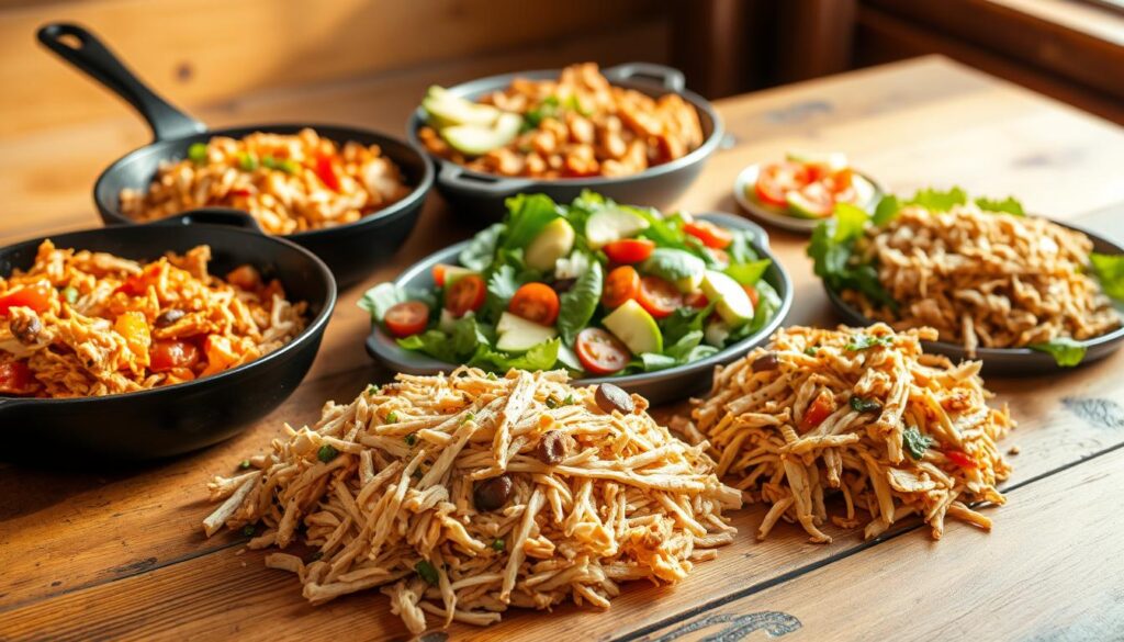 easy shredded chicken recipes