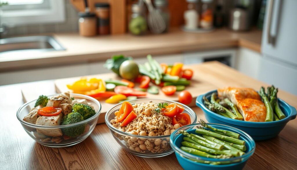 meal prep bowls with protein and vegetables meal prep bowls with protein and vegetables