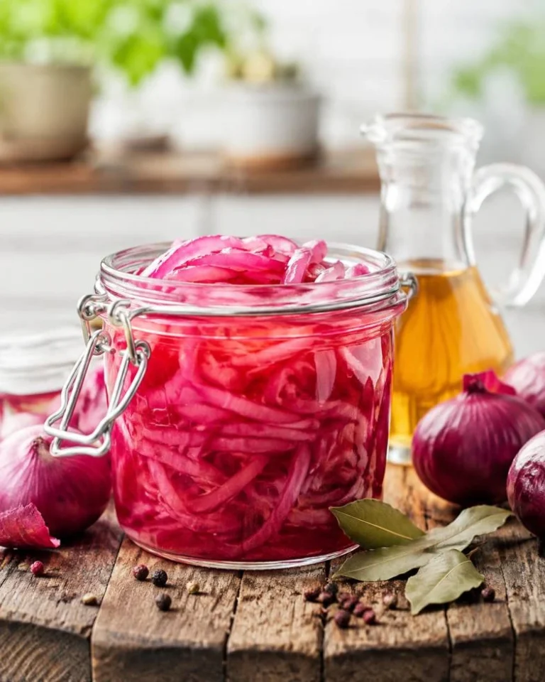 Rote Zwiebeln einlegen