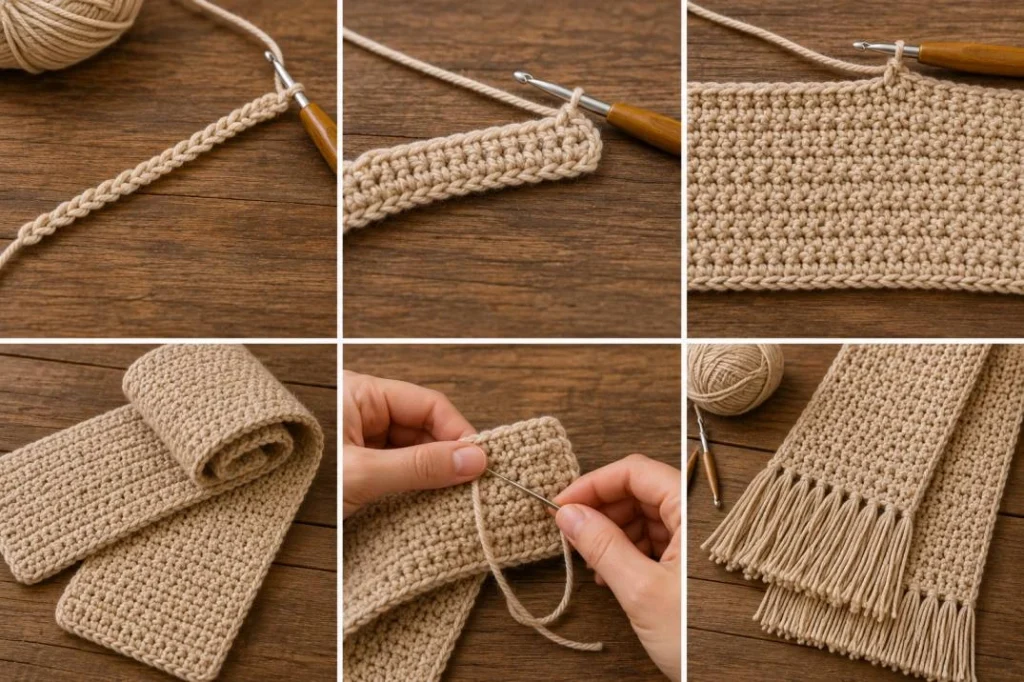 Crochet Stitch for a Scarf