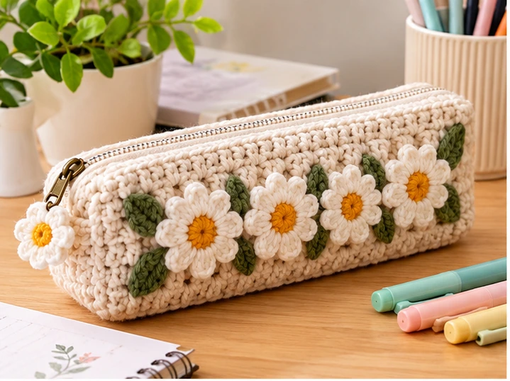 crochet pencil case