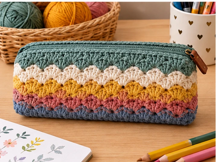 crochet pencil case