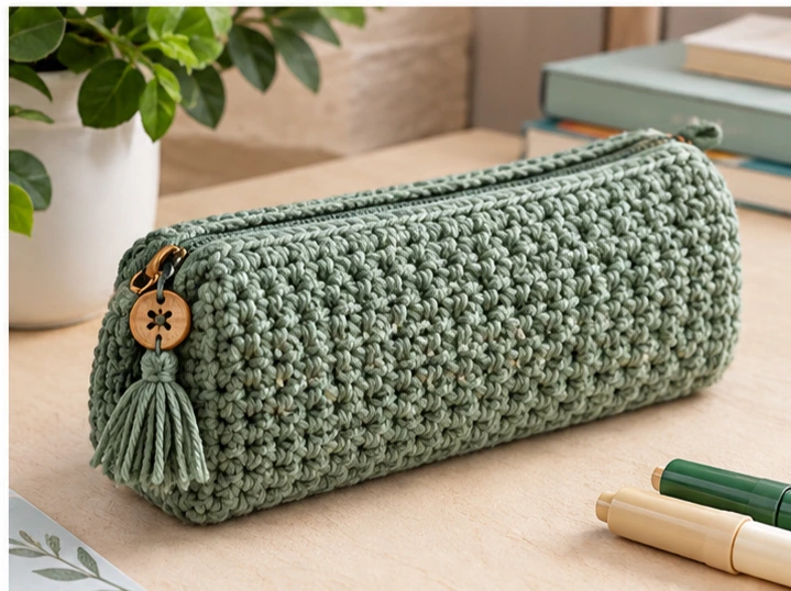 crochet pencil case
