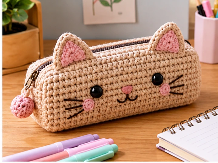 crochet pencil case