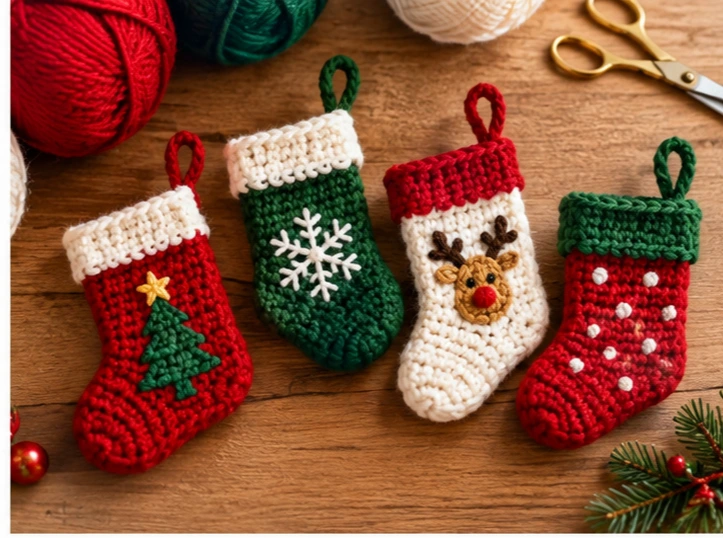 mini crochet christmas stockings patterns