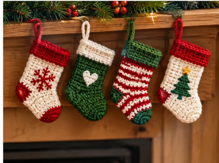 mini crochet christmas stockings patterns