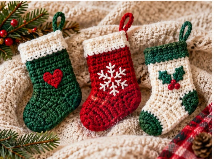 mini crochet christmas stockings patterns