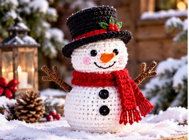 crochet snowman