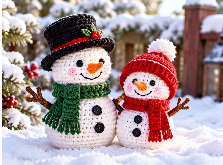 crochet snowman