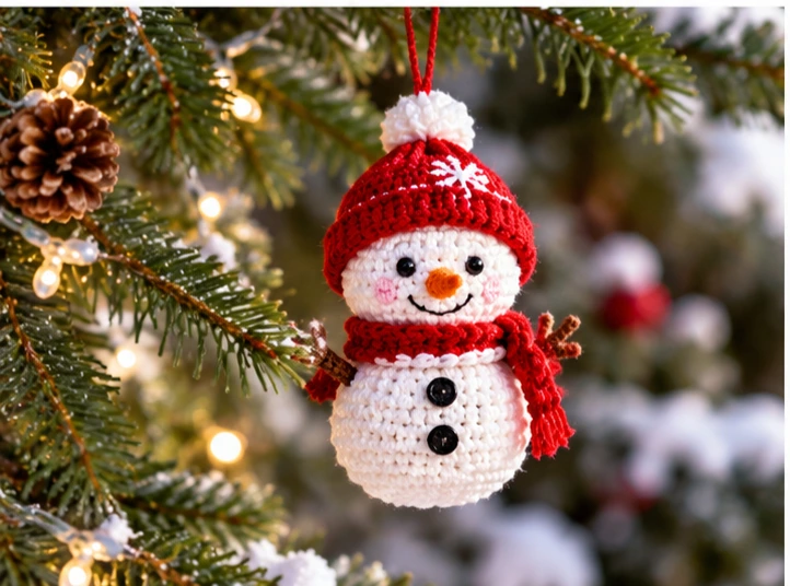crochet snowman
