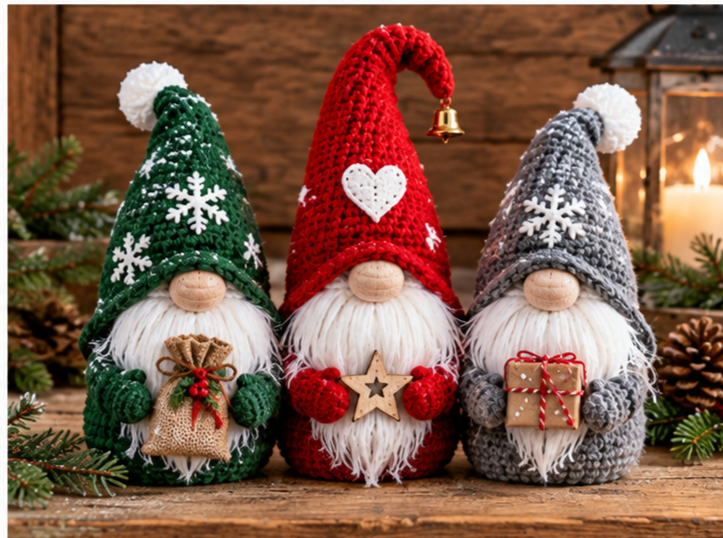 crochet christmas gnome