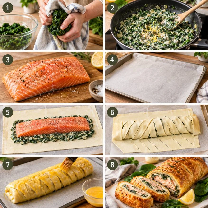Lachs-Spinat-Rolle