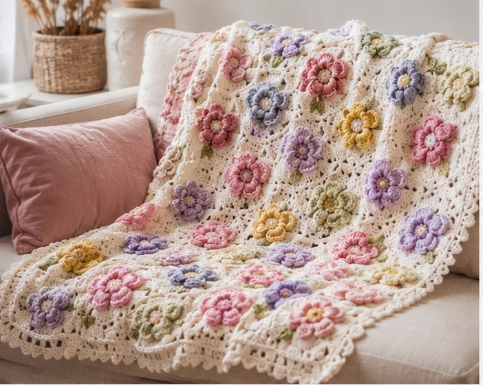 Crochet Flower Blankets