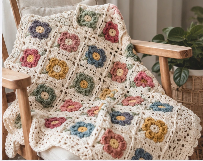 Crochet Flower Blankets
