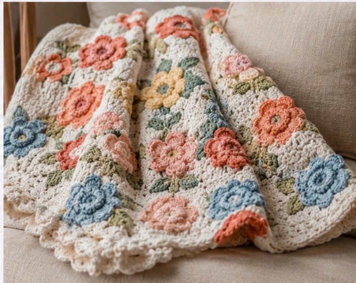 Crochet Flower Blankets