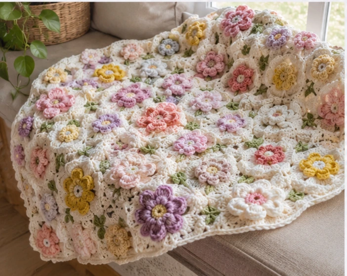 Crochet Flower Blankets