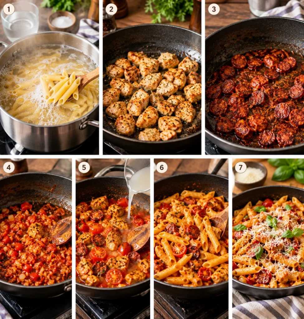 Chicken and Chorizo Pasta