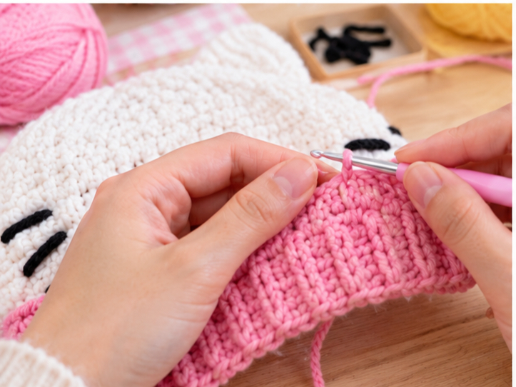 hello kitty crochet hat