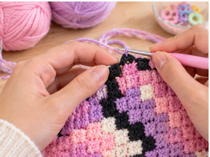 butterfly crochet pixel