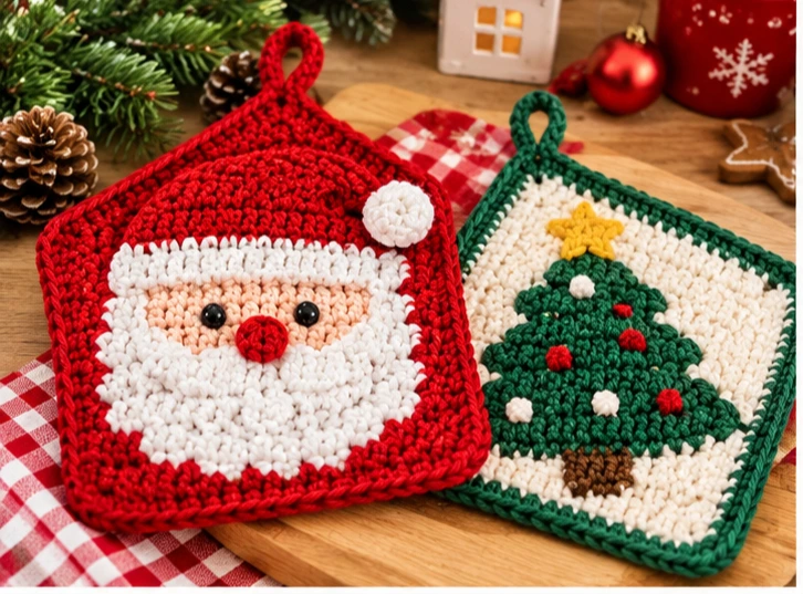 Weihnachten Topflappen häkeln