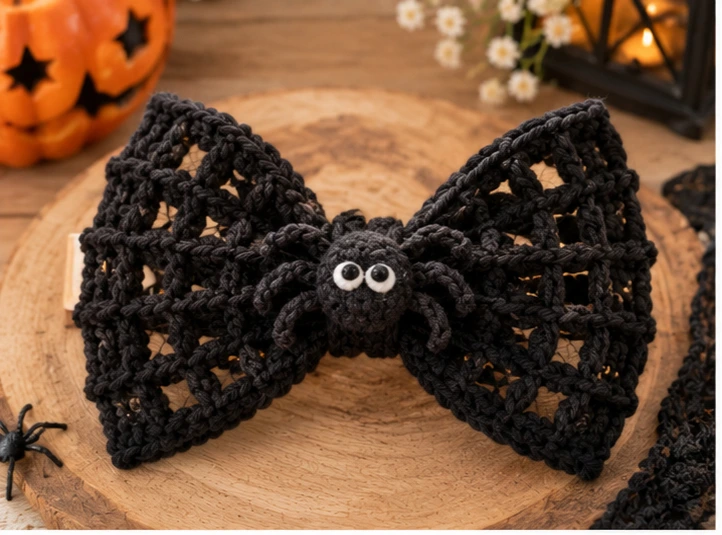 Halloween Crochet Hair Bows