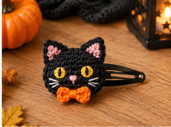 Crochet Hair Clips Halloween