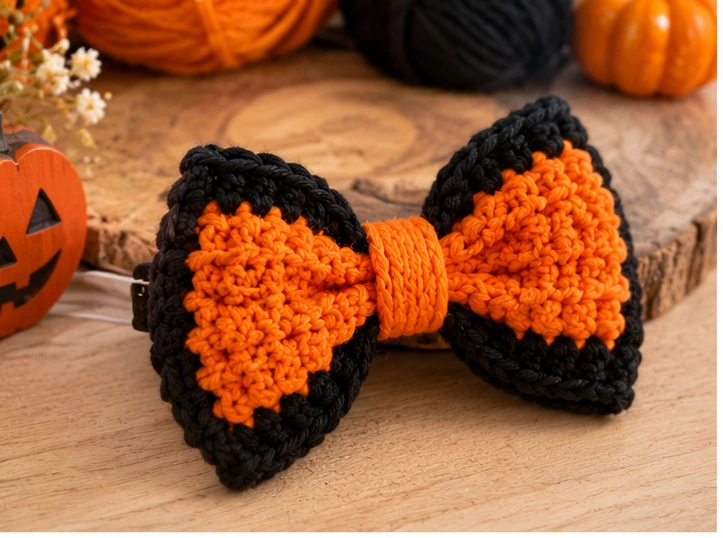 Halloween Crochet Hair Bows