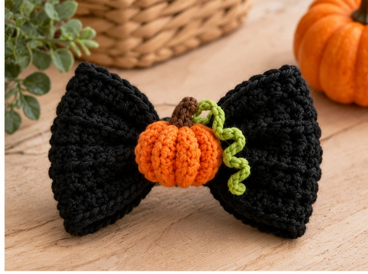 Halloween Crochet Hair Bows