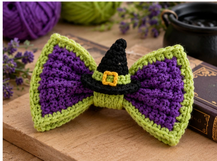 Halloween Crochet Hair Bows
