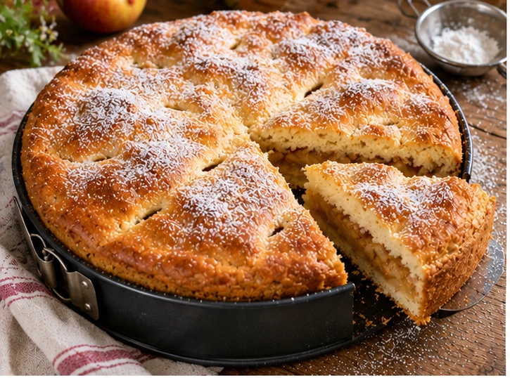 Gedeckter Apfelkuchen