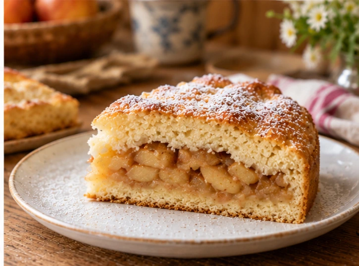 Gedeckter Apfelkuchen