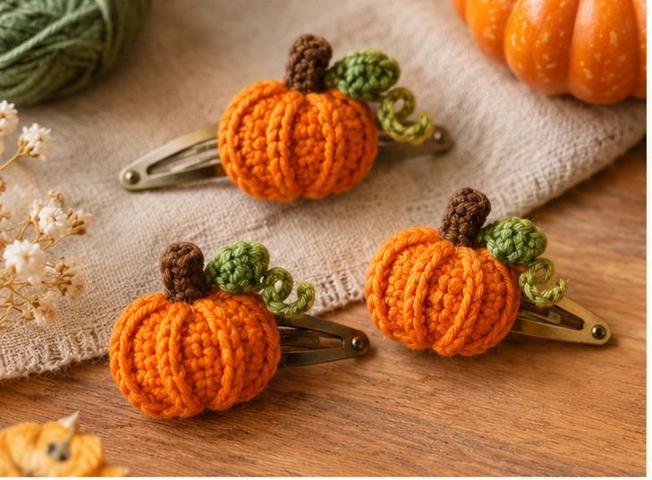 Crochet Hair Clips Halloween